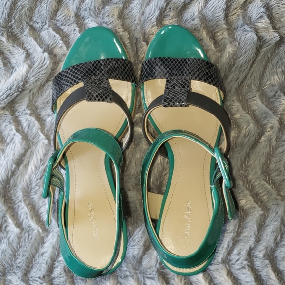 Calvin Klein Shoes - Calvin Klein. Womens Colorblock Strap Wedge